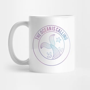 The Ocean Is Calling Mermaid Gradient Mug